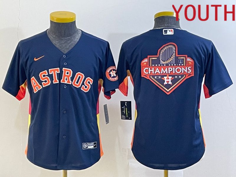 Youth Houston Astros Blank Blue Game Nike 2022 MLB Jersey->youth mlb jersey->Youth Jersey